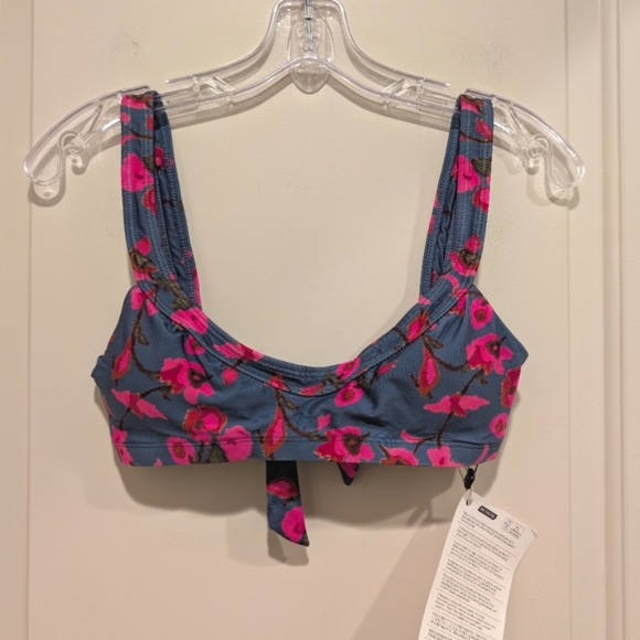 Vix Paula Hermanny Other - Vix Paula Hermanny Fiore Iris  Floral Blue and Pink Women's Bikini Top Medium